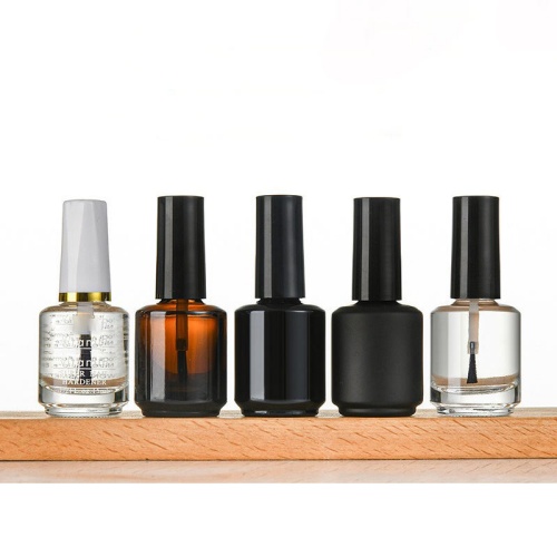 Design Your Own Cylindrical 15ml Custom Luxury Clear Empty Nail Polish Bottle With Brush